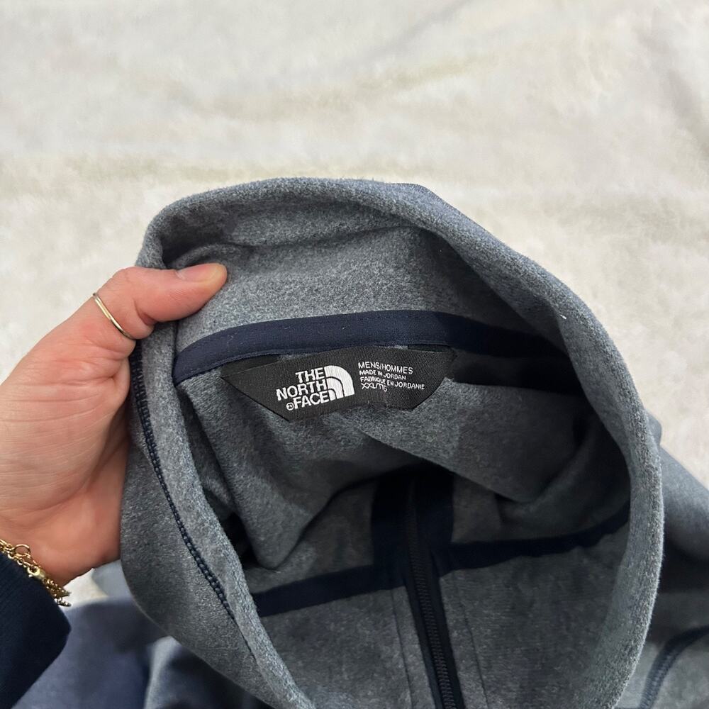 NWT North Face Sweater Mens 2XL Gray Tech 1/4 Zip Fleece Pullover Outdoors Hikin - Picture 9 of 9